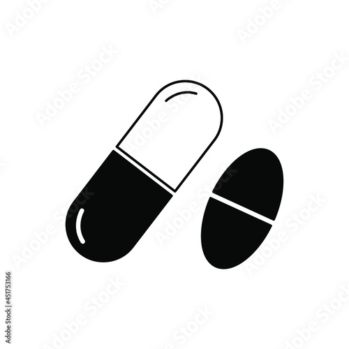 Pill and capsule icons symbol vector elements for infographic web