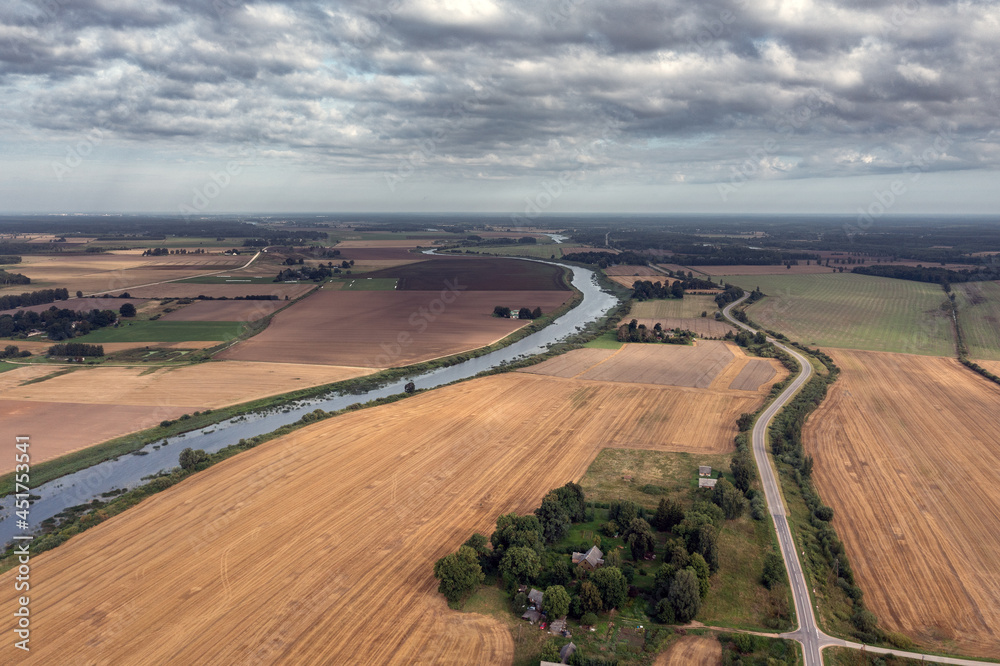 Lielupe river in central part of Latvia.