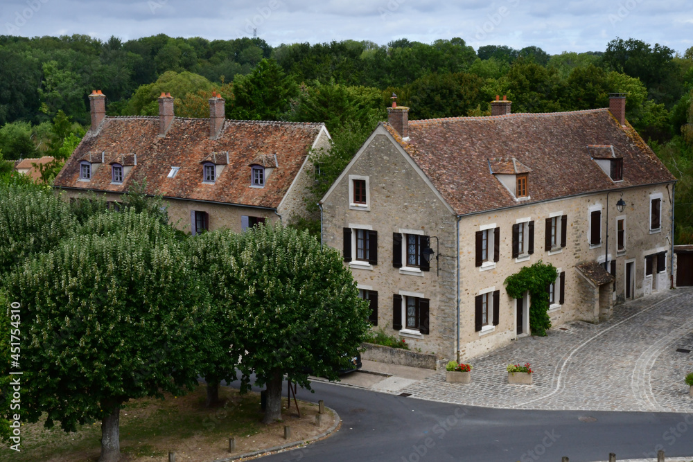Blandy les Tours, France - august 21 2020 : the village