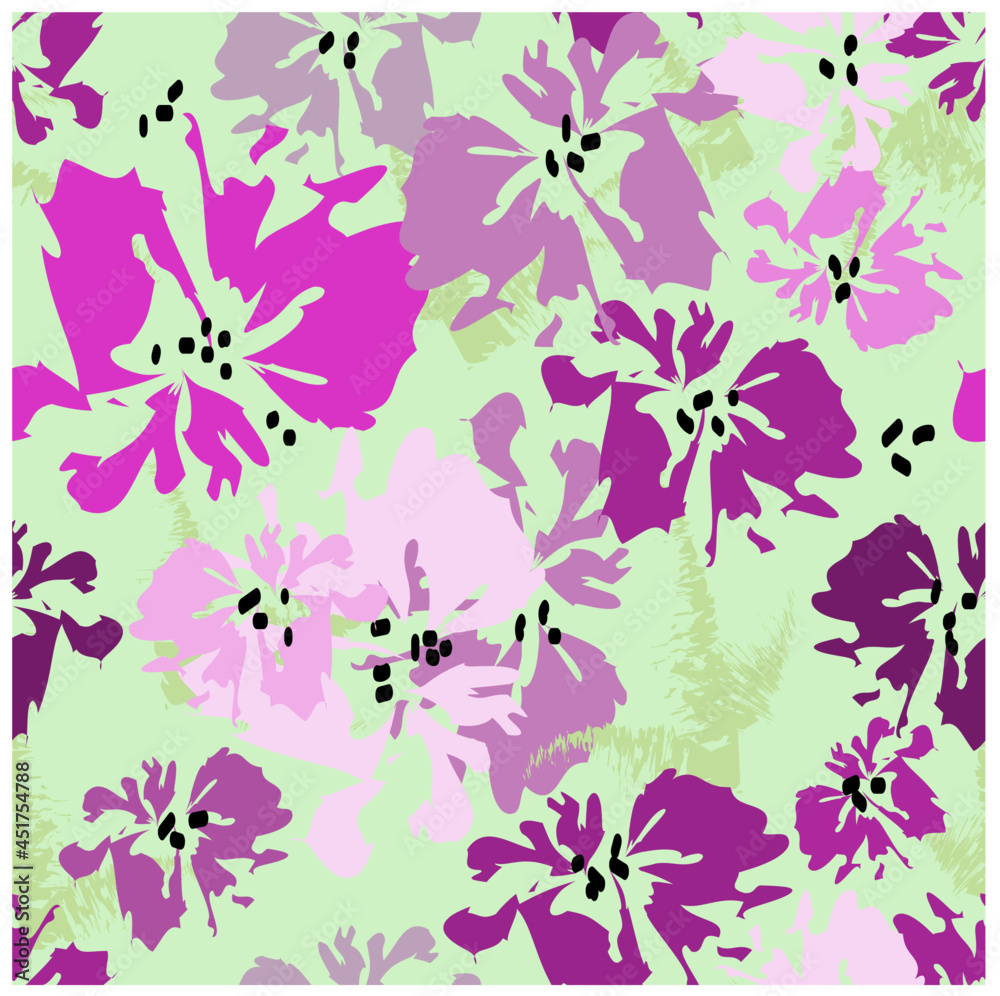 Abstract floral background design. Seamless vector pattern for fabrics, dress material upholstery textile and wall papers . Bold pink flowers Abstract floral background design. Seamless vector pattern for fabrics, dress material upholstery textile and wall papers . Bold pink flowers