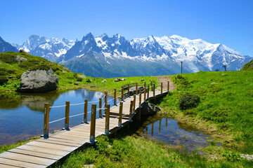 Keuken achterwand Bergen Mont Blanc massief op zonnige dag  © vencav