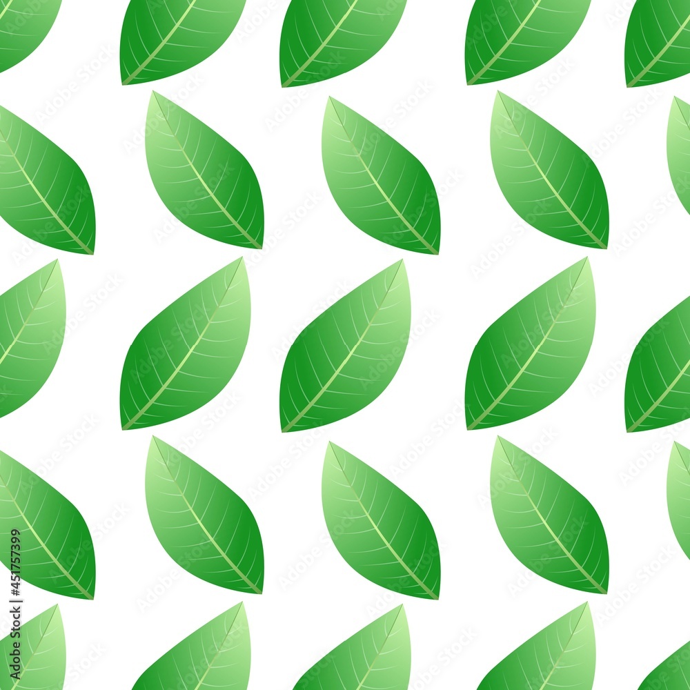 Leaves pattern background. Abstract seamless background. Vector illustration. Wrapping paper.