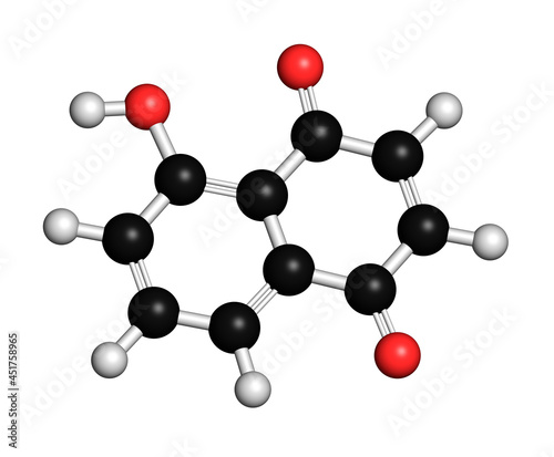 Juglone walnut molecule, illustration photo