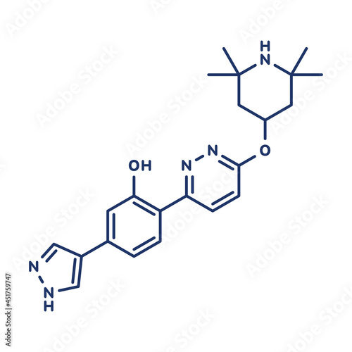 Branaplam SMA drug molecule, illustration