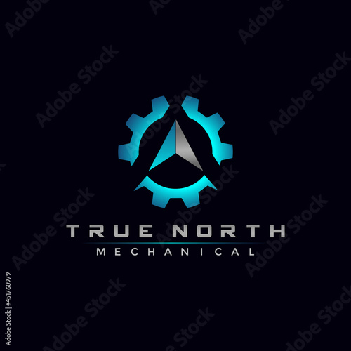 True North Mechanical Logo Vector for Company