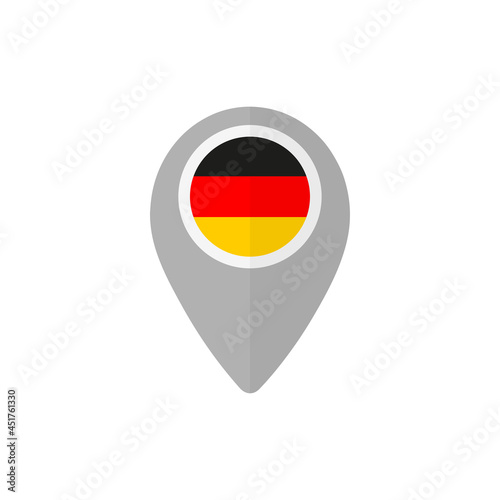 Free Download Map pin with the flag of the Germany  - GFXLoad