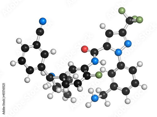 Berotralstat angioedema drug molecule, illustration photo
