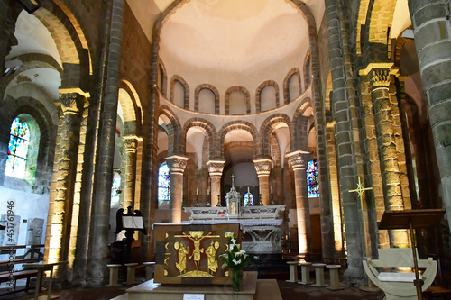 Fototapeta Naklejka Na Ścianę i Meble -  Saint Gildas de Rhuys, France - june 6 2021 : Saint Gildas abbey