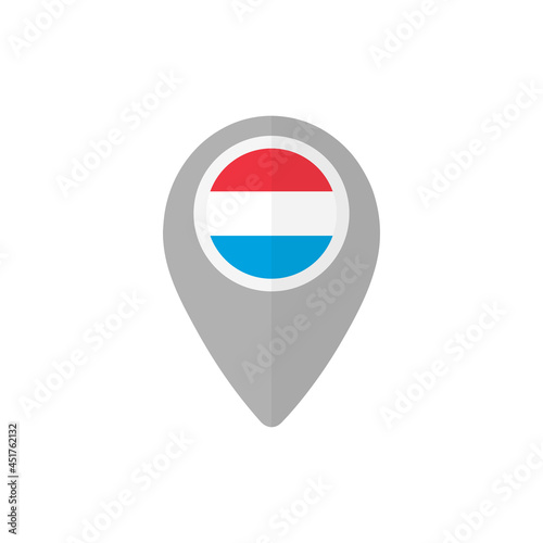 Free Download Map pin with the flag of Luxembourg. - GFXLoad