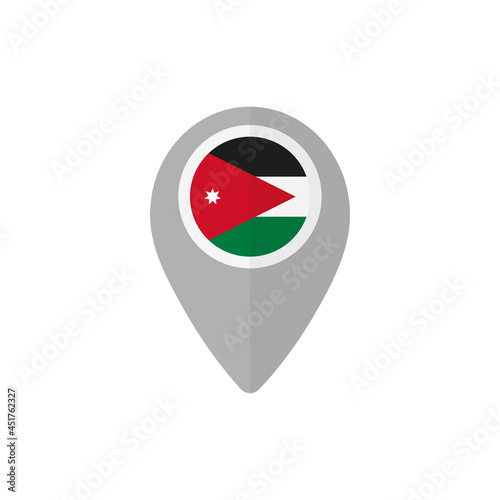 Free Download Map pin with the flag of Jordan. - GFXLoad