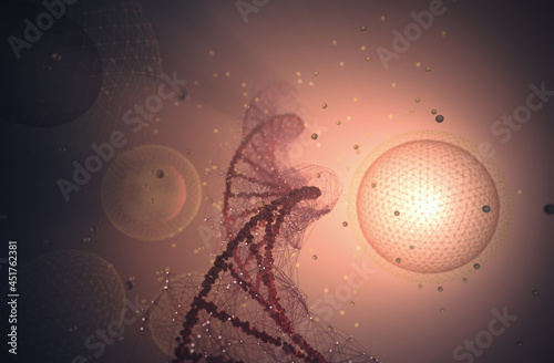 Genetic engineering, conceptual illustration photo