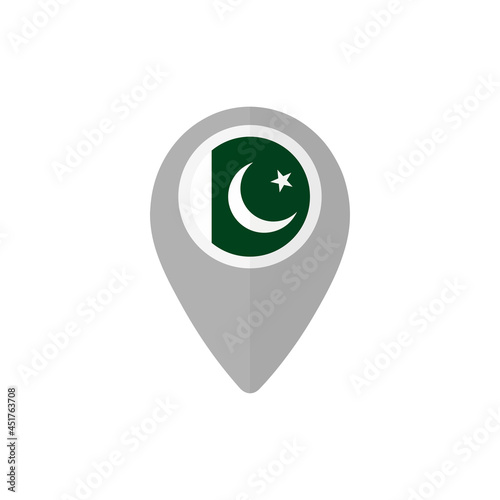 Free Download Map pin with the flag of Pakistan. - GFXLoad