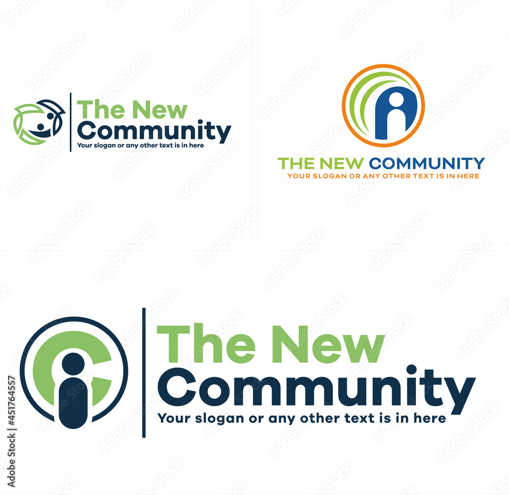 Community Non Profit company consulting website initial symbol modern logo design