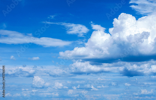 White clouds in blue sky