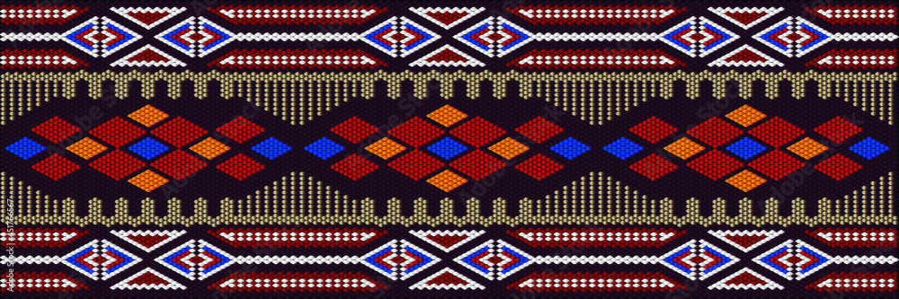 Traditional ethnic ornament for use on fabrics, tiles, ceramics and other interior details.