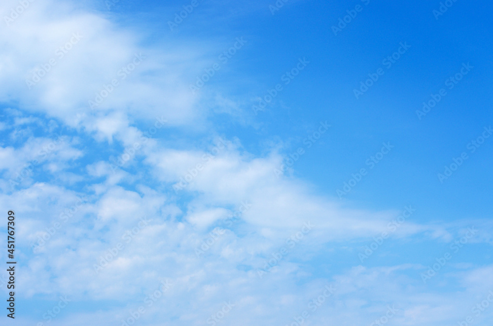 White clouds in blue sky