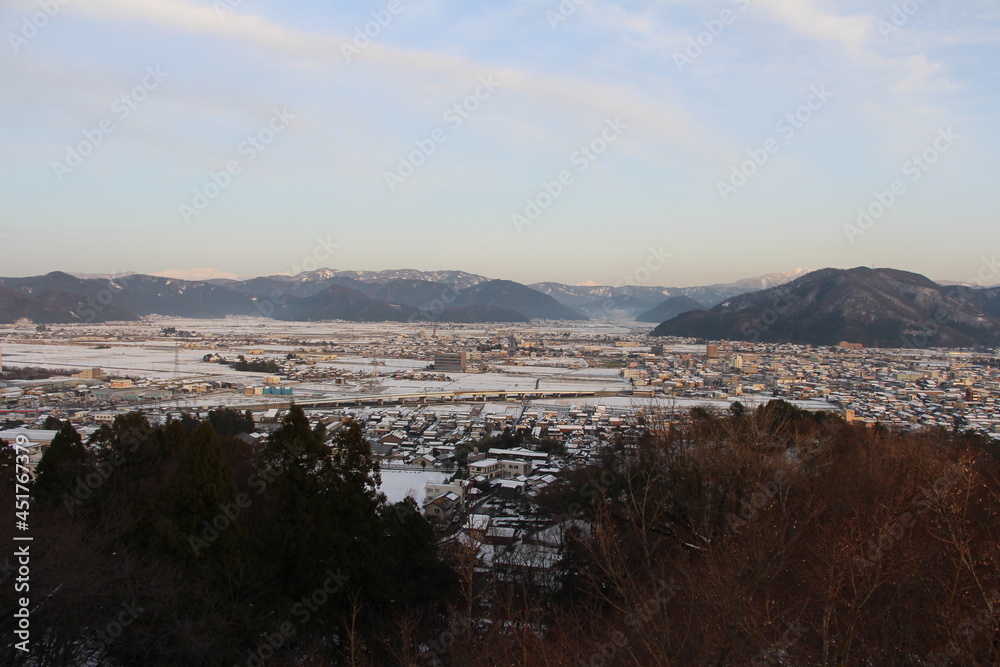 Japanese Rural landscape in winter