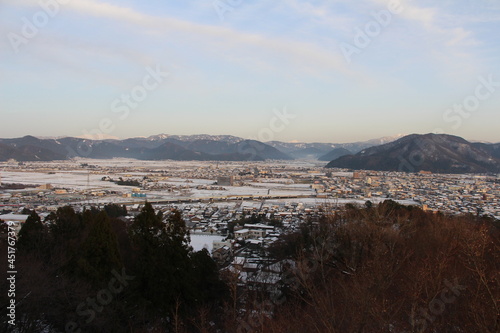 Japanese Rural landscape in winter