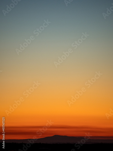 Distant Mountain Sunset