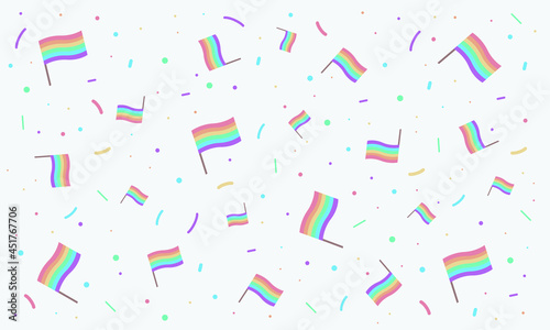 LGBT flag pattern / Happy Pride Day background