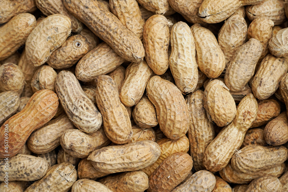 Close up of peanuts with shell. Food background. Close up of peanuts with shell. Food background.