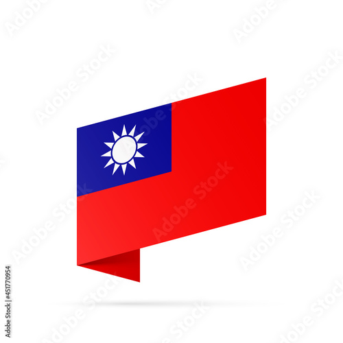 Free Download Taiwan flag state symbol isolated on background national banner. Greeting card National Independence Day of the republic of China. Illustration banner with realistic state flag of ROC. - GFXLoad