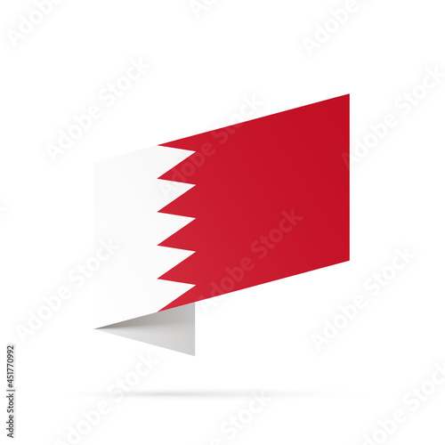 Free Download Bahrain flag state symbol isolated on background national banner. Greeting card National Independence Day of the kingdom of Bahrain. Illustration banner with realistic state flag. - GFXLoad