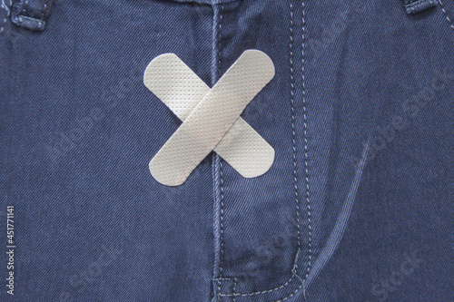 Papier peint Men's pants taped over the groin area as a symbol of virginity and sexual abstinence