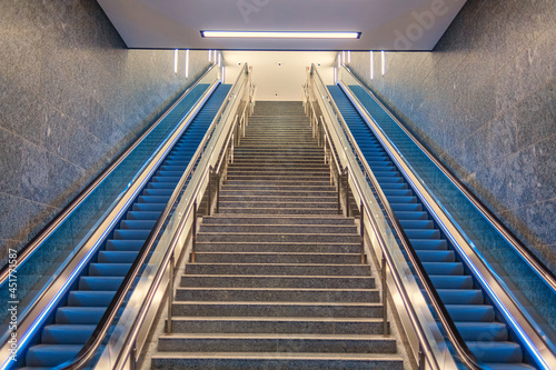 symetrically stairs to suburban railway network in Berlin