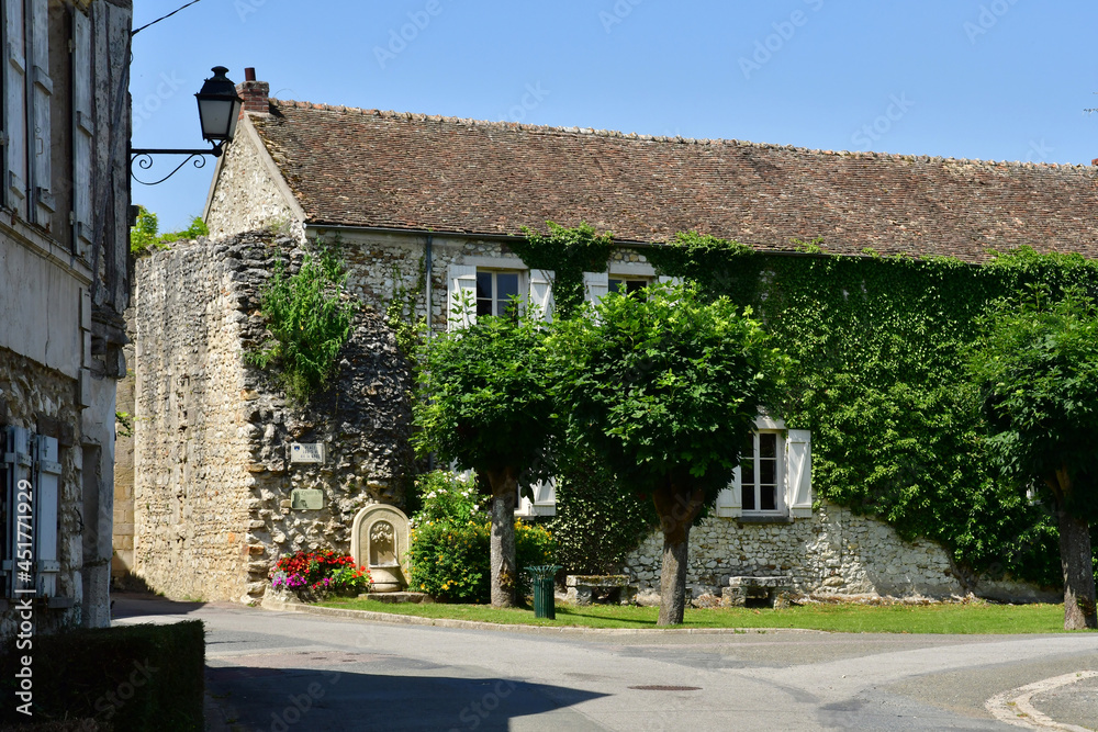 Montchauvet; France - july 20 2021 : picturesque village