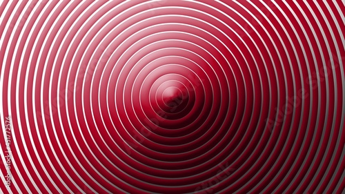 Red and White  Circle Background  3D Illustration