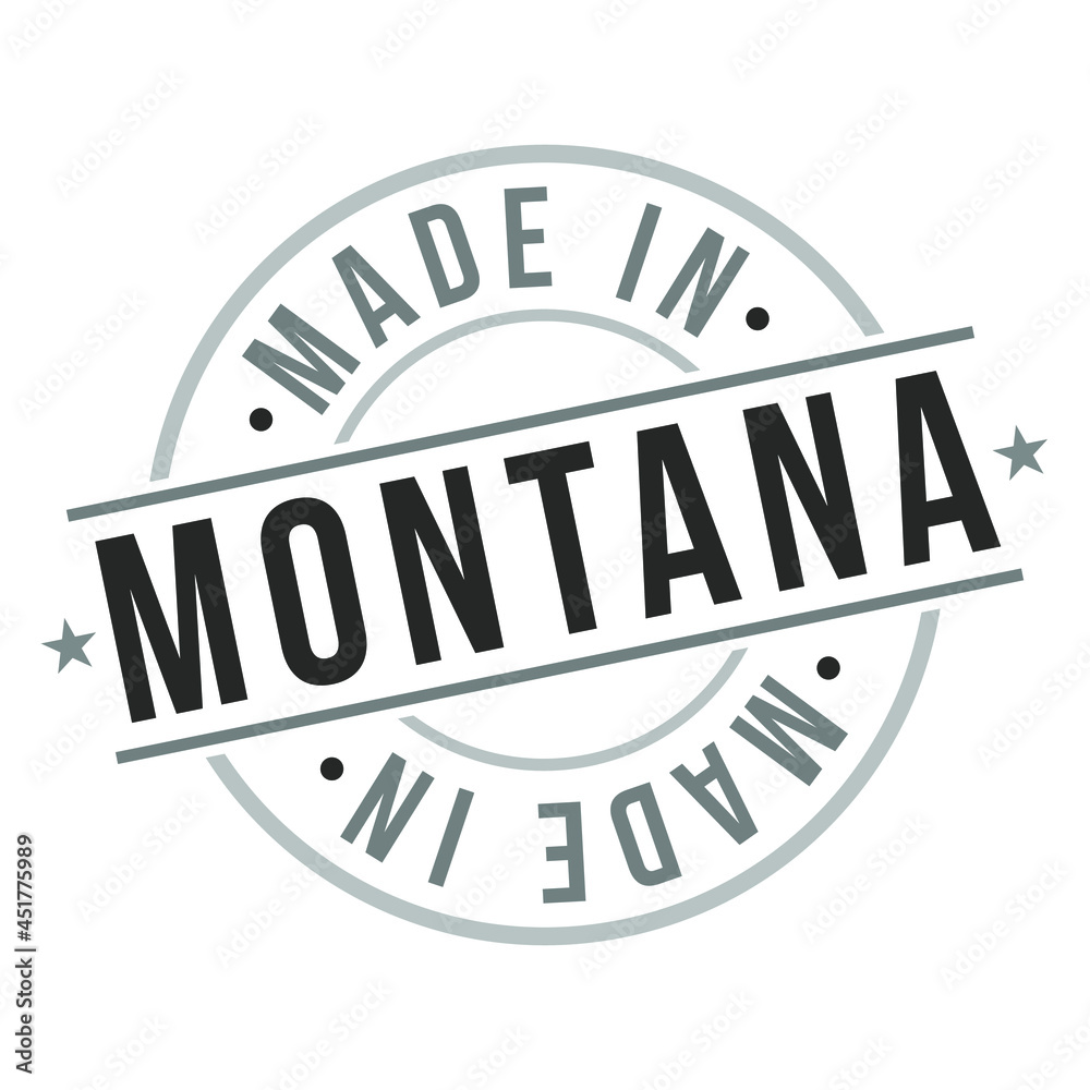 Made in Montana Quality Original Stamp Design Vector Art. Seal Badge vector.