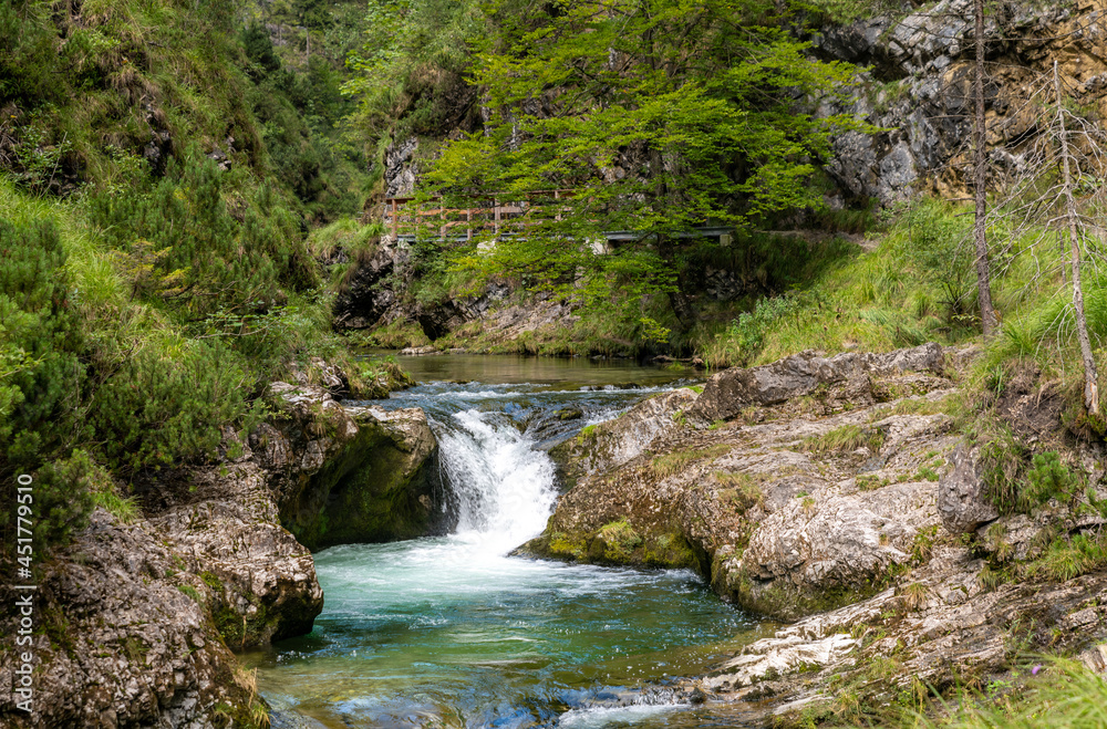 Waterfalls in the Weissbachschlucht in Chiemgau Bavaria Waterfalls in the Weissbachschlucht in Chiemgau Bavaria