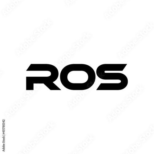 ROS letter logo design with white background in illustrator, vector logo modern alphabet font overlap style. calligraphy designs for logo, Poster, Invitation, etc.