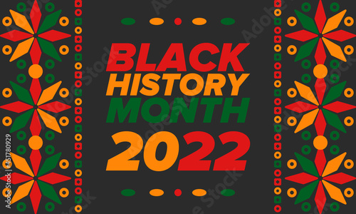 Black History Month. African American History. Celebrated annual. In February in United States and Canada. In October in Great Britain. Poster, card, banner, background. Vector illustration