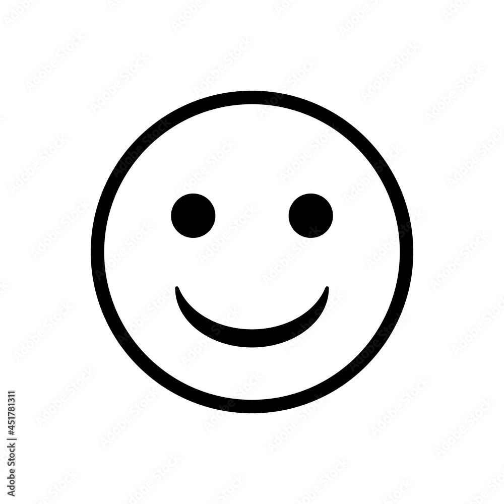 Smile Face Emoticon Icon Vector Illustration Smile Face Emoticon Icon Vector Illustration