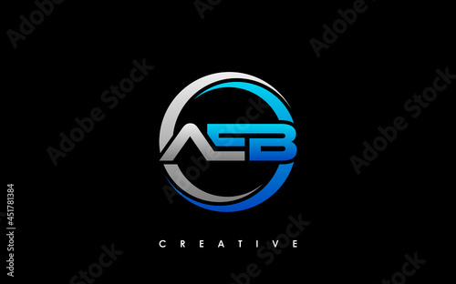 AEB Letter Initial Logo Design Template Vector Illustration photo