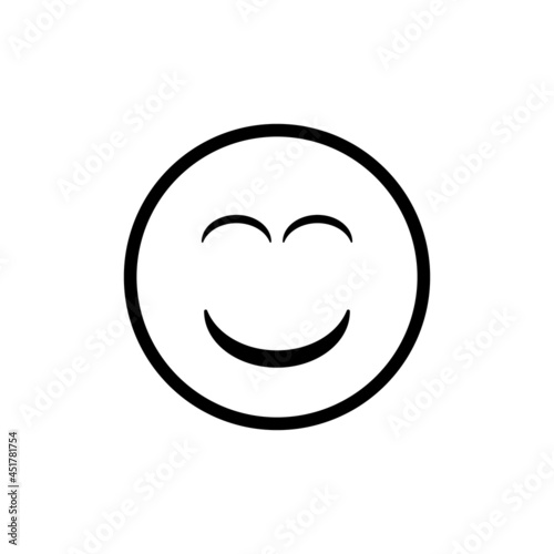 Smile Face Emoticon Icon Vector Illustration