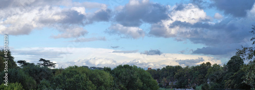 a large-range cloudy scene