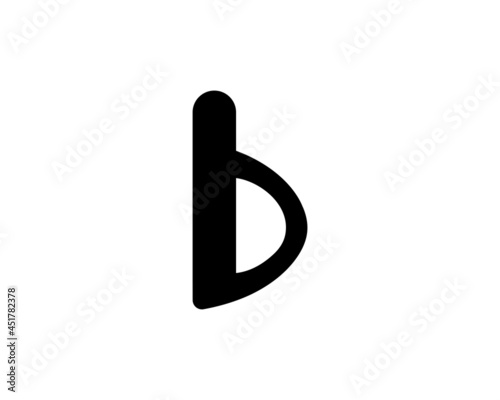 B and BB letter logo design vector template