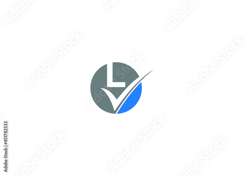 lv letter initial modern logo design vector icon template