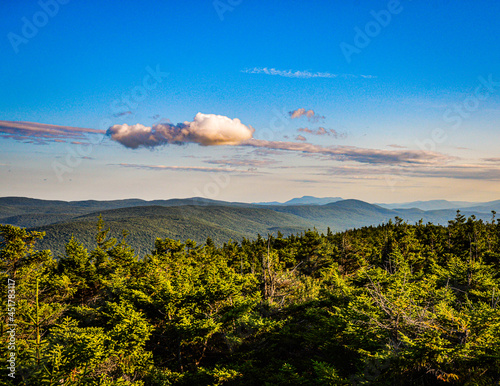Southern Vermont view over cloudy mountain range
View from Bald Mountain Woodford VT photo
