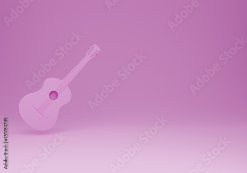 3d rendering guitar illustration design