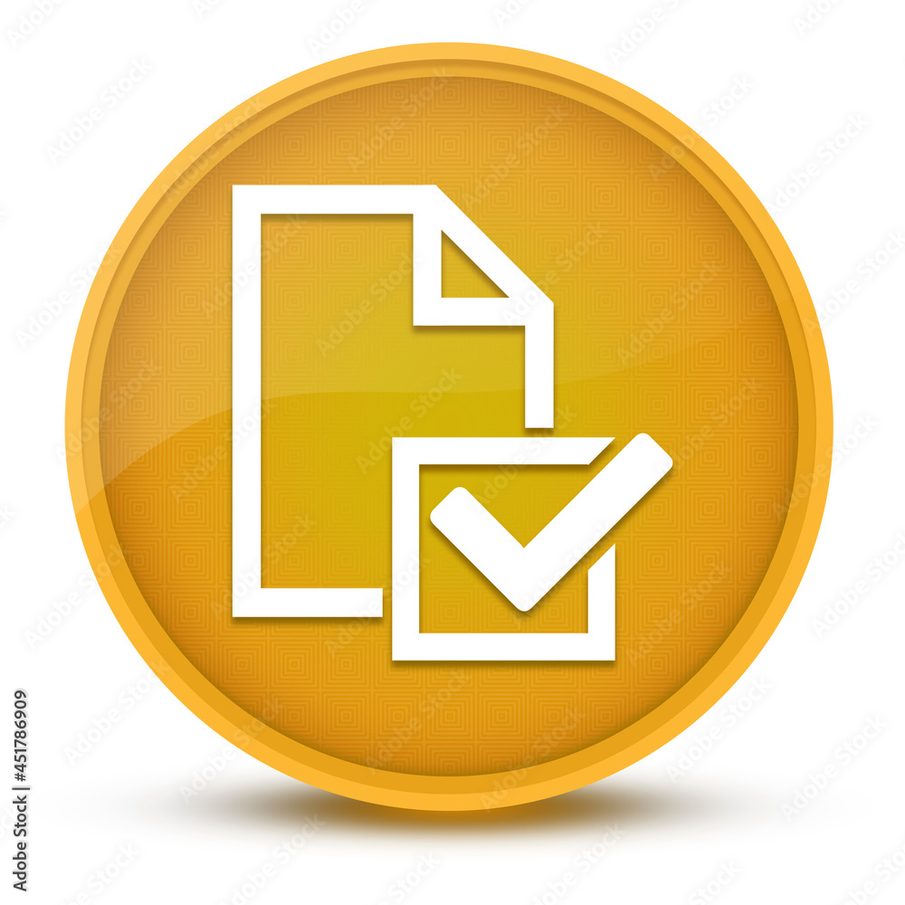 Survey(Checklist icon) luxurious glossy yellow round button abstract Survey(Checklist icon) luxurious glossy yellow round button abstract