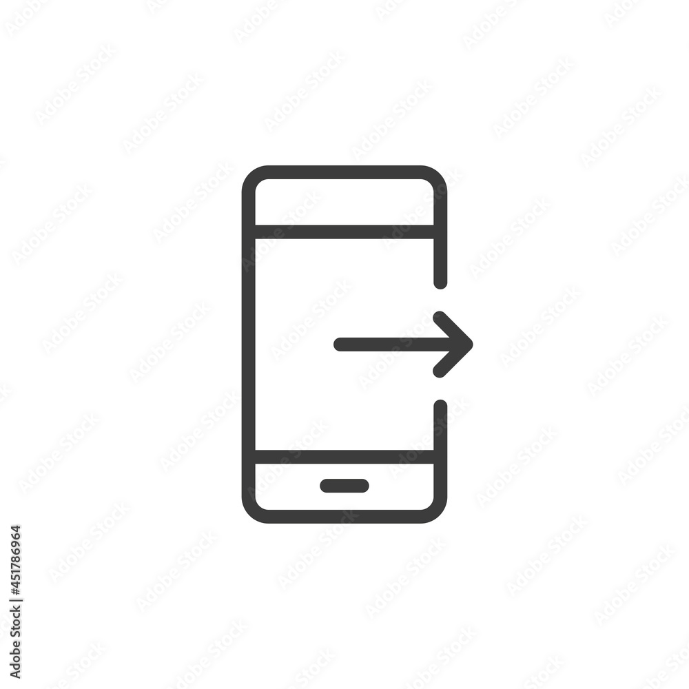 Smartphone with arrow. Transaction or payment concept. Smartphone with arrow. Transaction or payment concept.