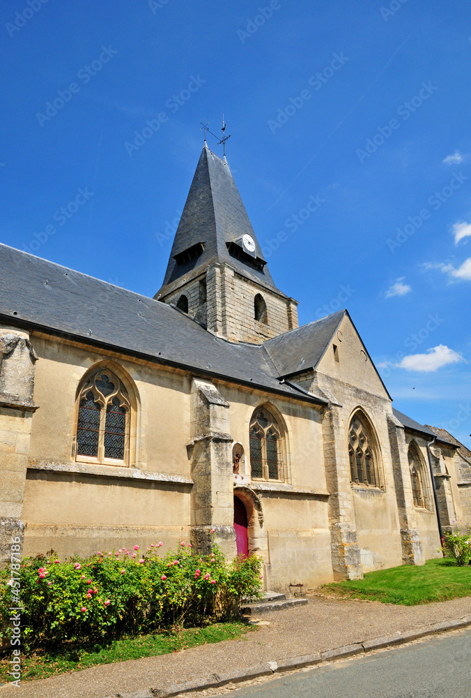Boury en Vexin, France - april 3 2017 : church