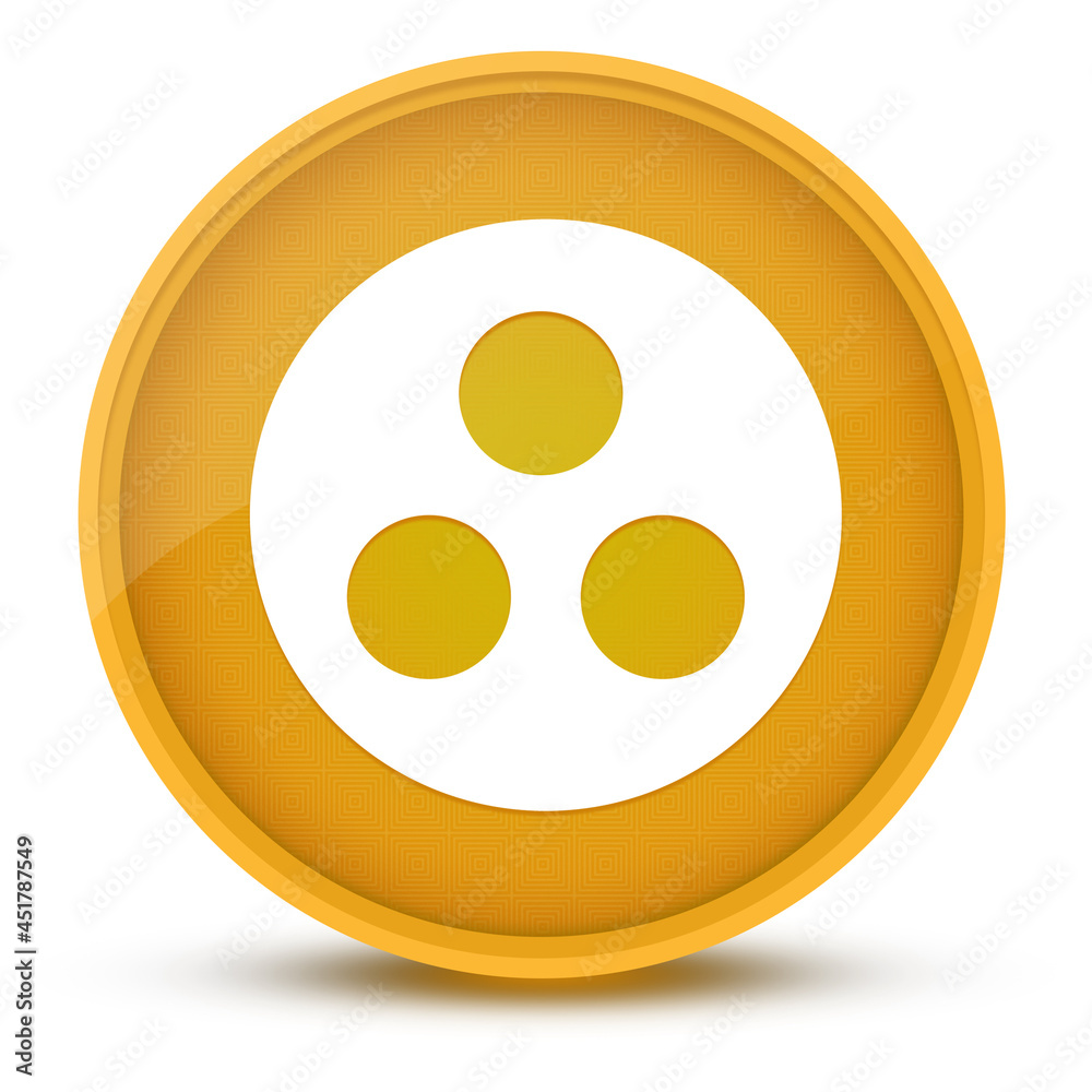 Fototapeta premium Group work luxurious glossy yellow round button abstract