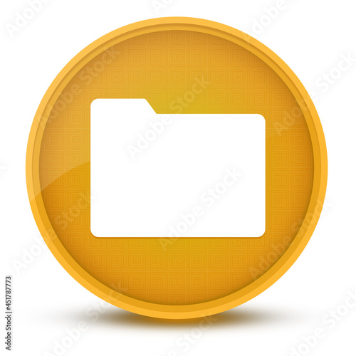 Folder luxurious glossy yellow round button abstract