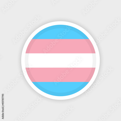 Circle transgender flag with white background
