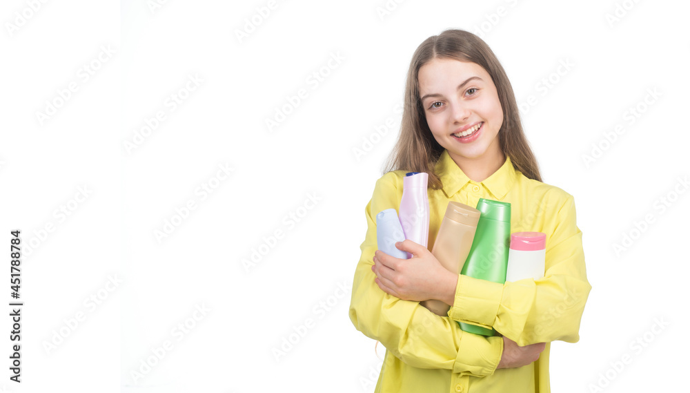 shopping. kid use shower gel. child cleaning hair with shampoo. daily habits shopping. kid use shower gel. child cleaning hair with shampoo. daily habits